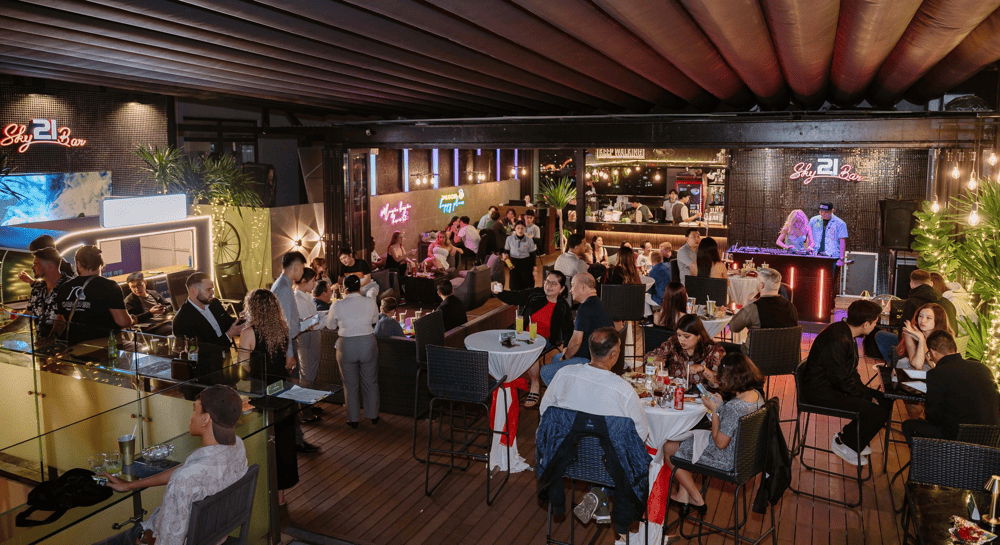 The perfect blend of city lights and signature cocktails awaits you at Sky 21 Bar & Bistro (Source: Sky 21 Bar & Bistro)